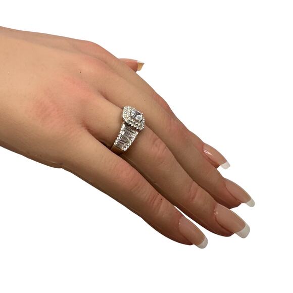 Asscher Cut 2.50 ct Lab Created White Sapphire Ring size 10 - Picture 9 of 11